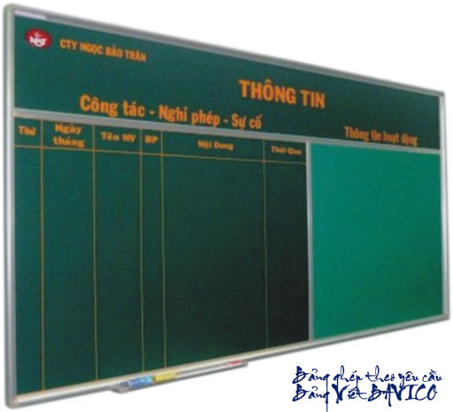 Bảng viết phấn từ Hàn Quốc ghép bảng ghim kích thước 120x240cm