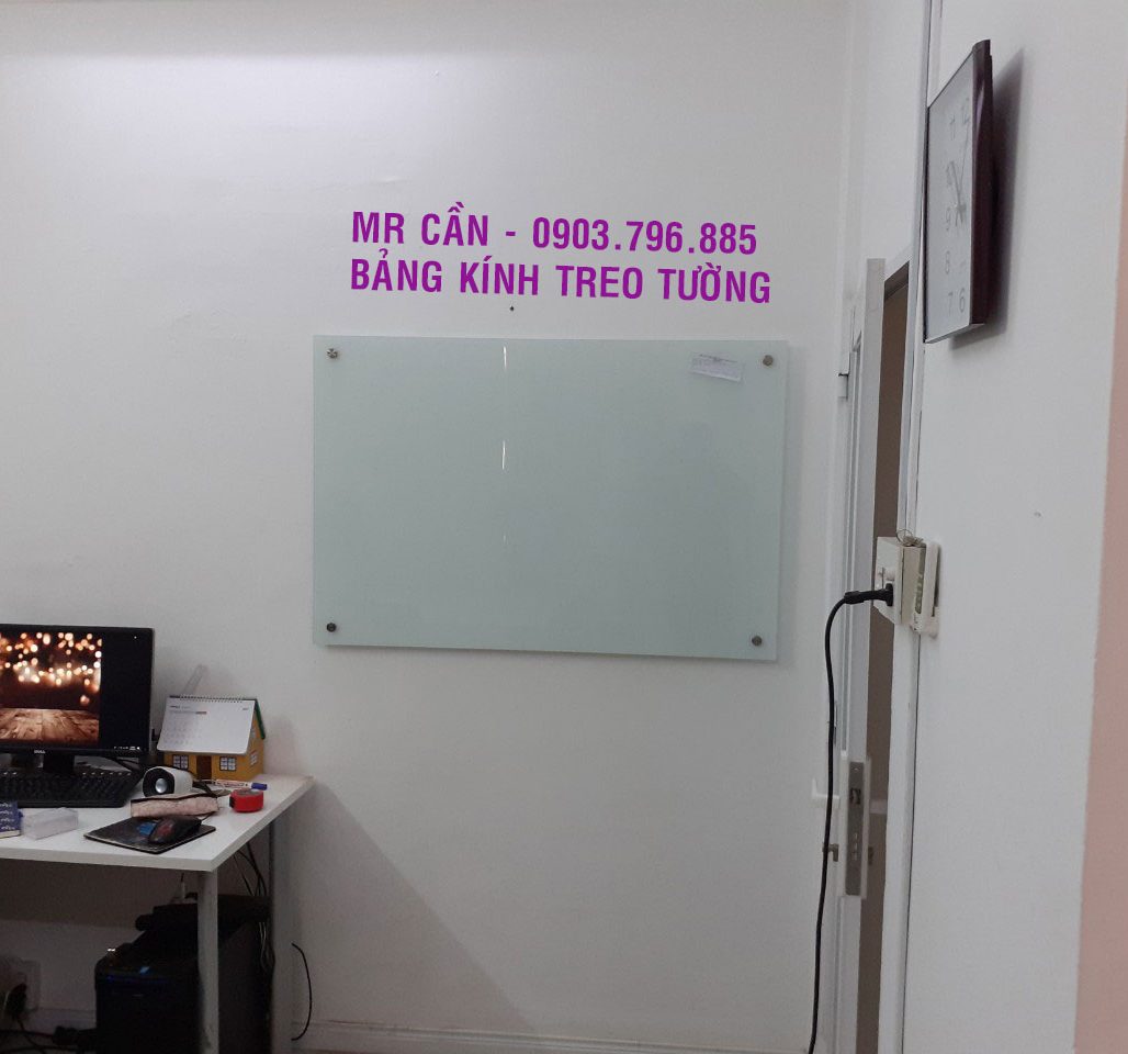 Bảng viết bút lông bằng kính ghép keo sữa treo tường KT 80x120cm (Mời xem thêm các cỡ khác)