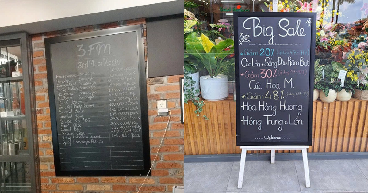 Bảng Menu treo tường | Có chân