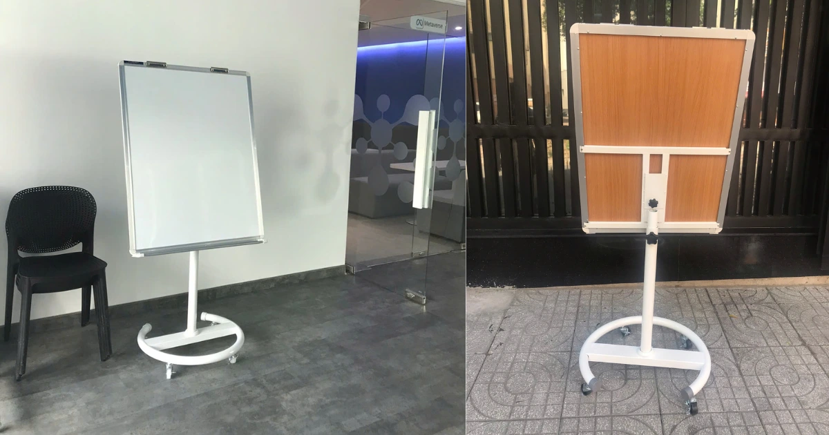Bảng trắng có chân văn phòng chân Flipchart F2 hơi hướng hiện đại