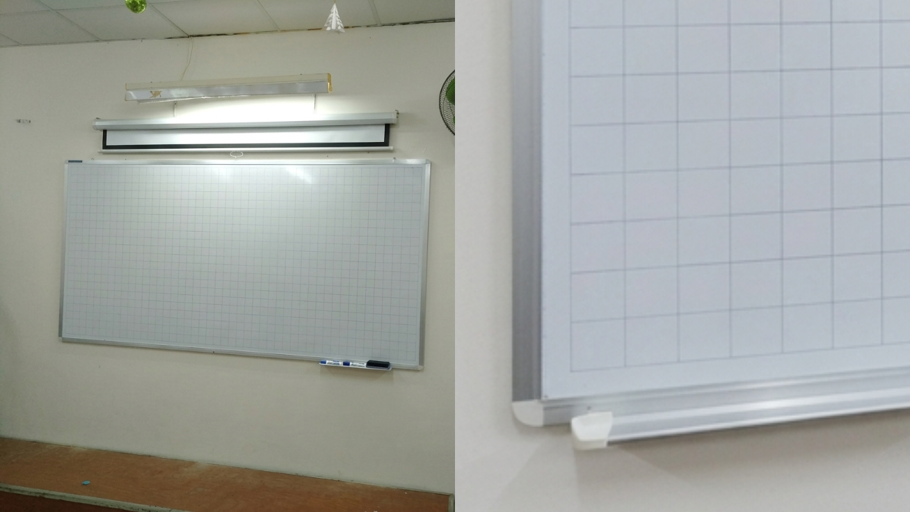 Bảng viết bút lông quận thủ đức treo tường giá rẻ có ô ly