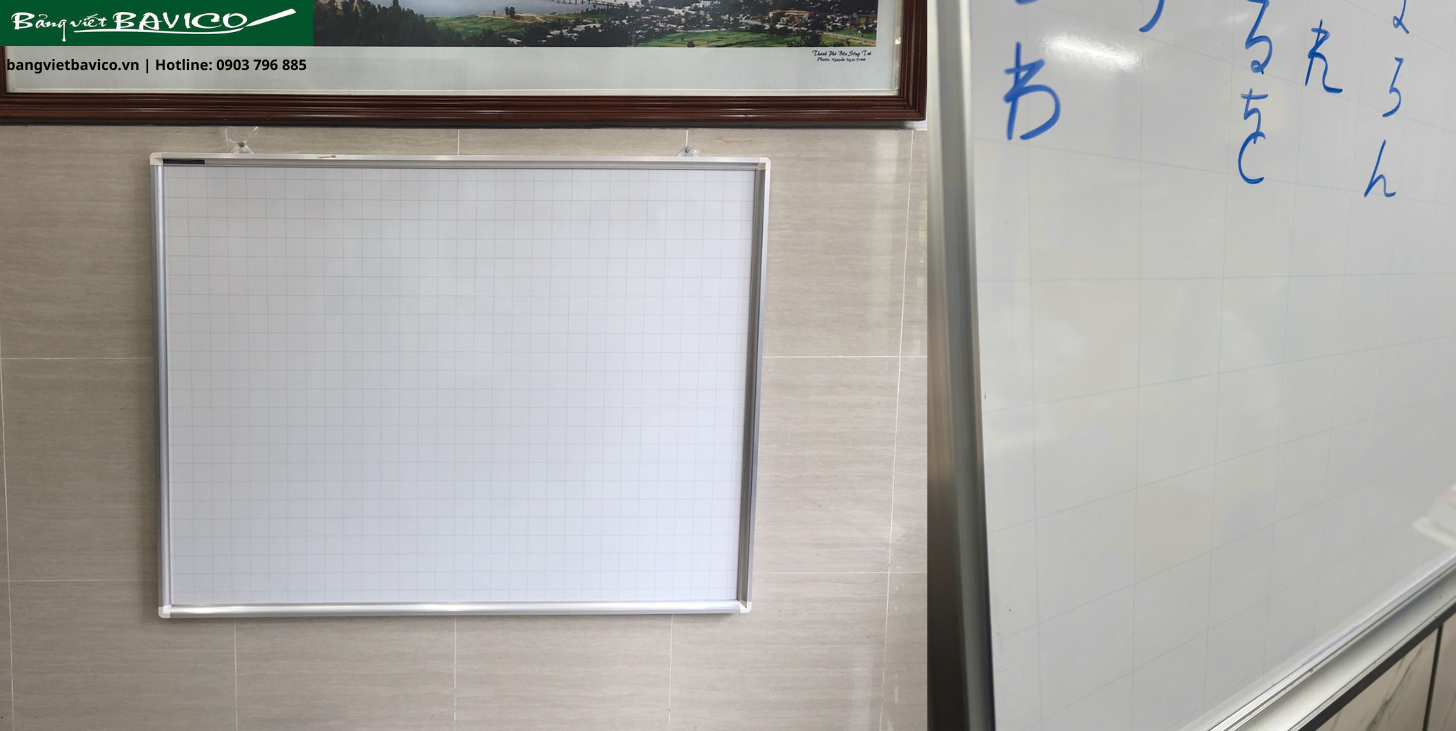 Bảng viết bút lông quận thủ đức treo tường từ hàn quốc có ô ly chìm