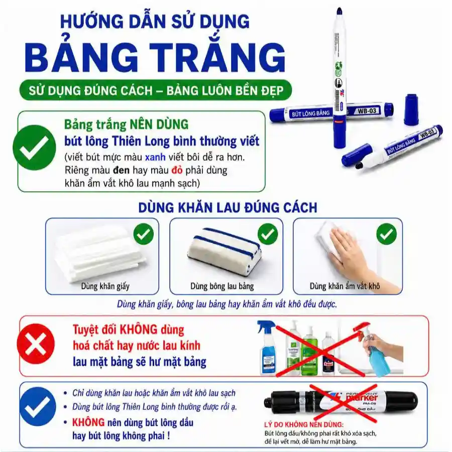 Bảng thông báo Mica trắng thiết kế theo yêu cầu 5 Hướng dẫn sử dụng bảng thông báo mica trắng