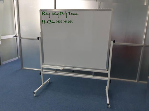 Bảng trắng viết bút lông Poly Taiwan 2 mặt có chân 80x120cm (Mởi xem các cỡ khác trong mô tả)