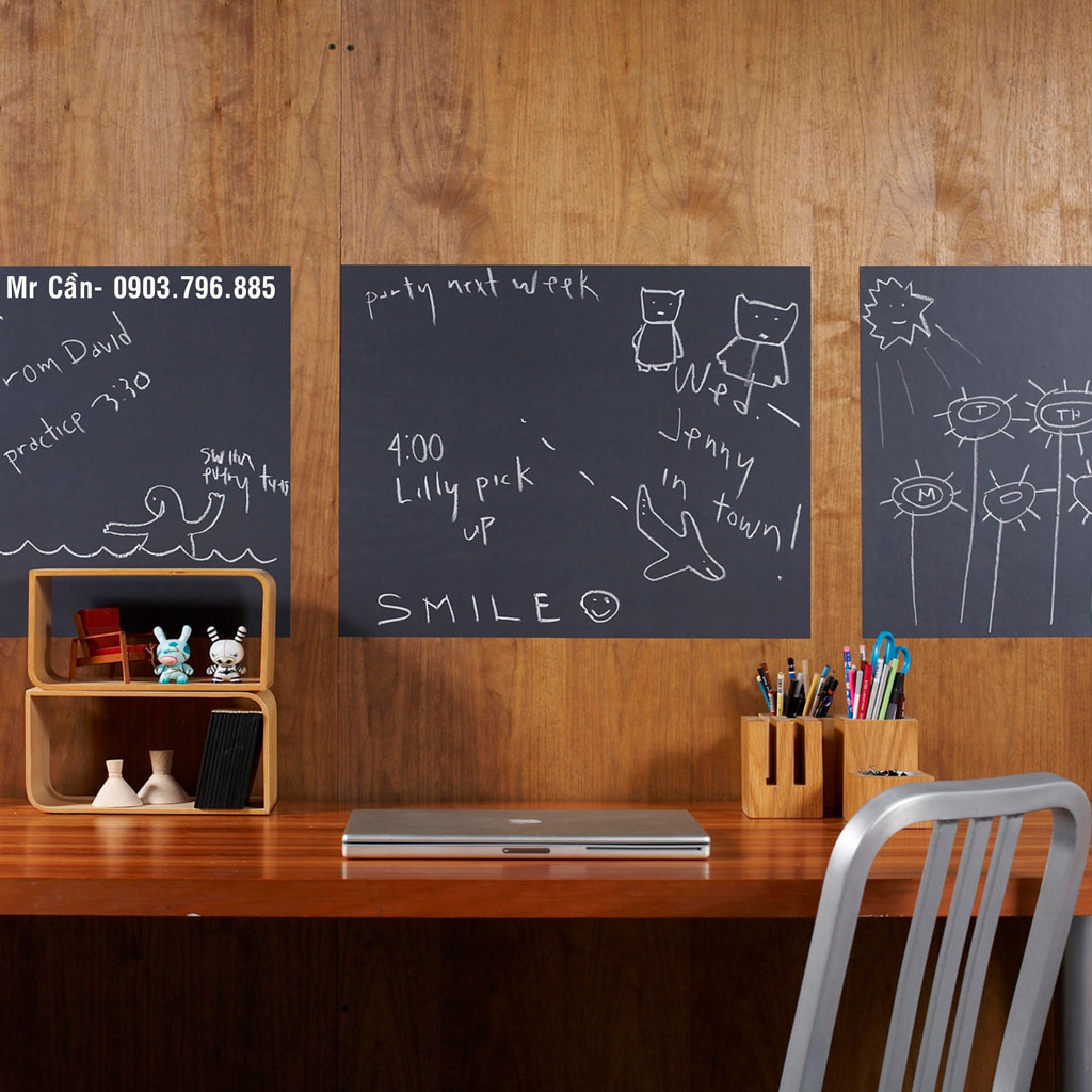 Bảng đen dán tường KT 60x80cm (Mời xem thêm các cỡ khác)