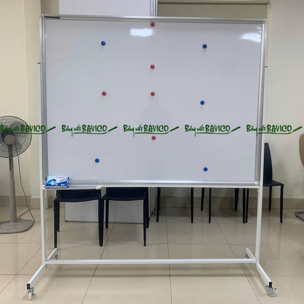 Bảng di động 1 mặt có từ Greenlam viết bút lông cao cấp KT 60x80cm