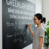 Bảng dán tường học sinh viết phấn bảng đên Greenlam