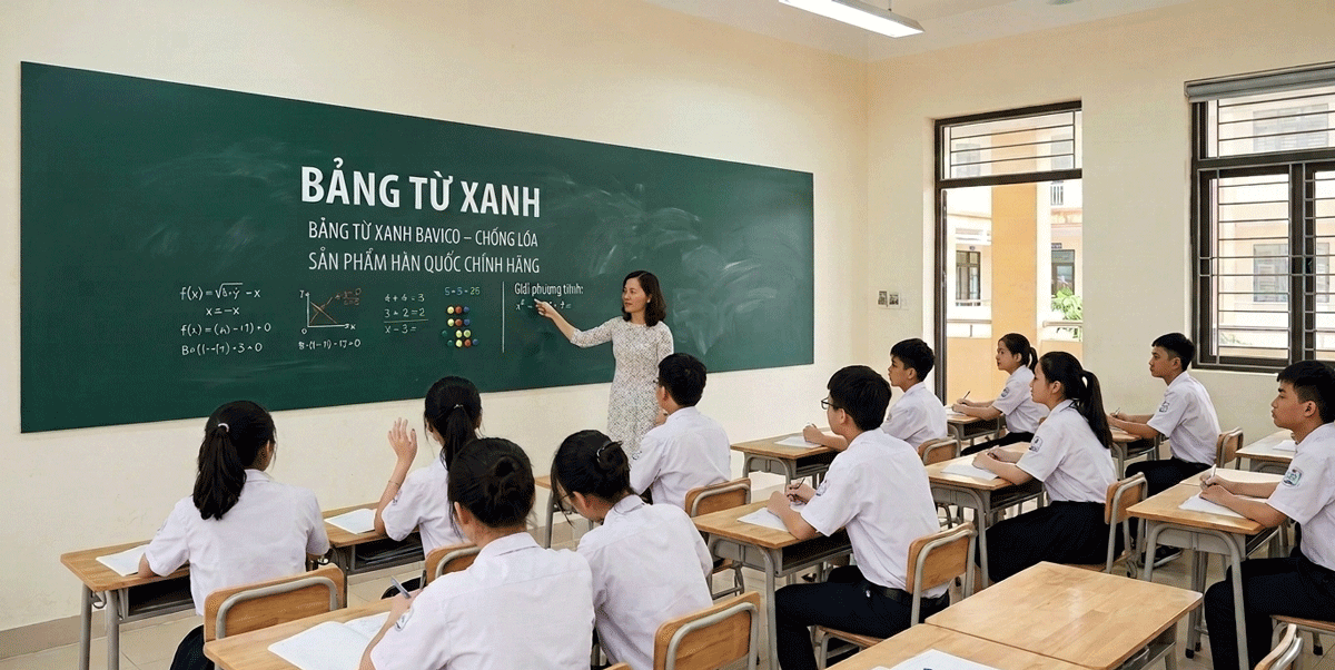 Bảng dán tường học sinh viết phấn