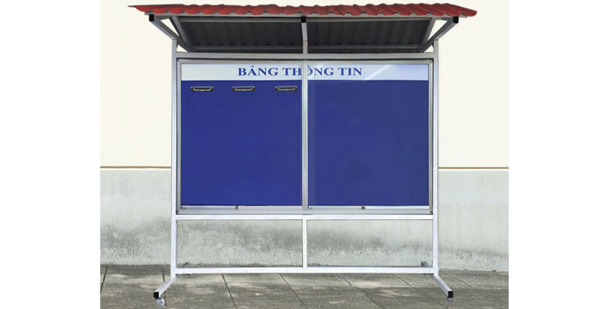 Bảng ghim có chân di động có mái che
