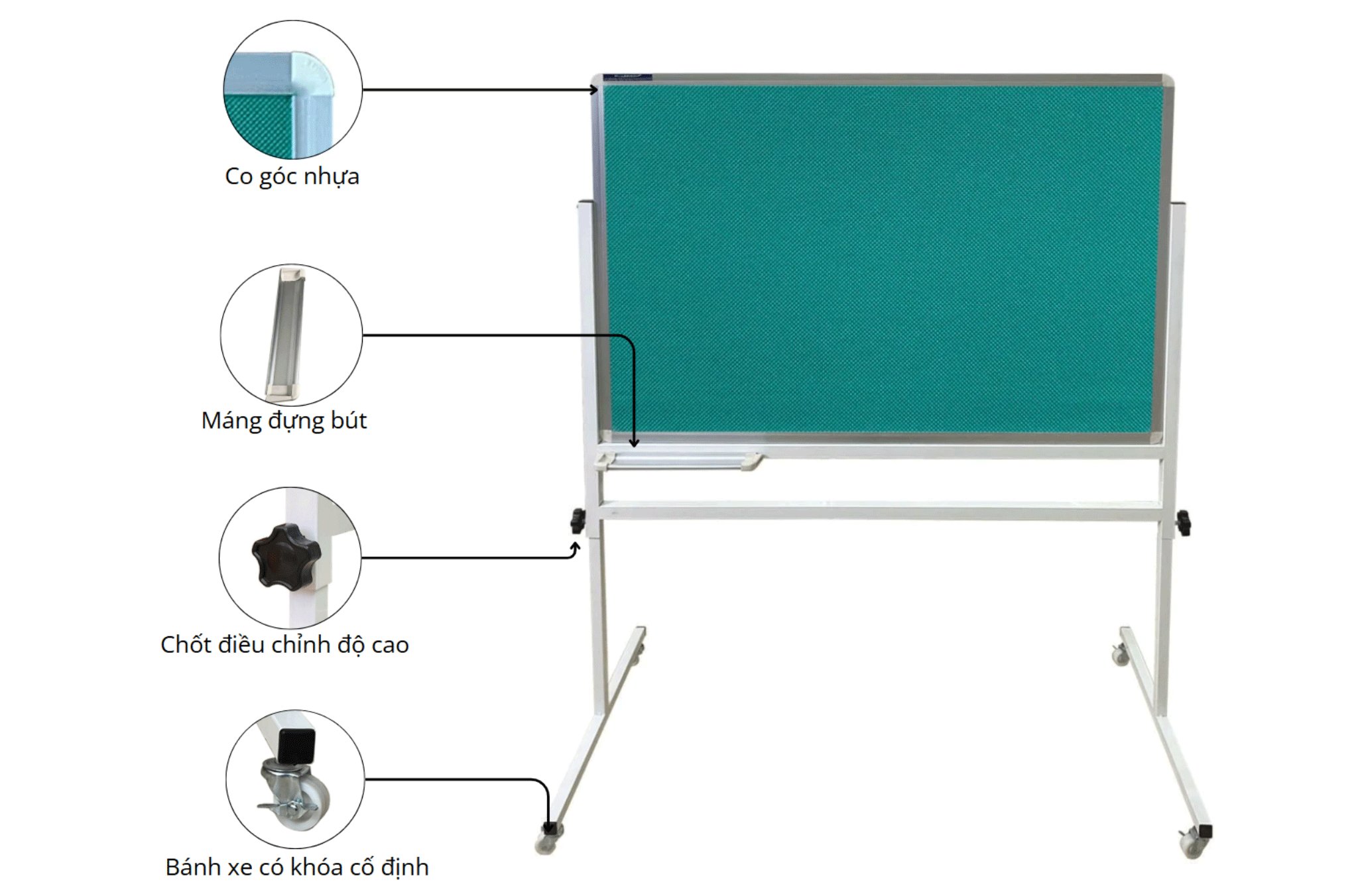 Bảng ghim giấy note có chân chữ T