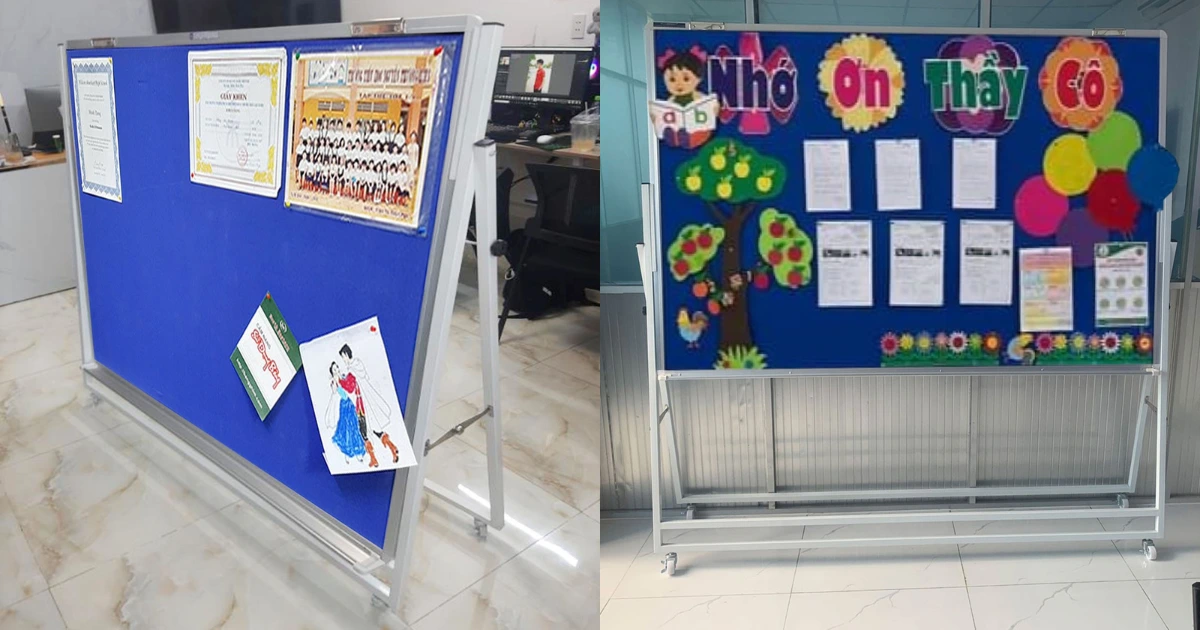 Bảng ghim văn phòng chân Flipchart xếp gọn