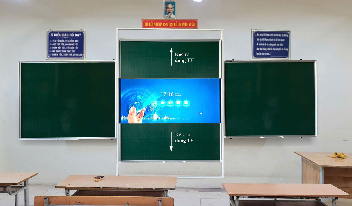 Bảng trượt lên xuống phối hợp TV