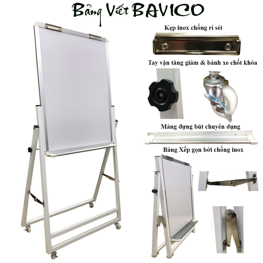 Bảng trắng xếp gọn F3 KT 60x100cm (Mời xem thêm các cỡ khác)