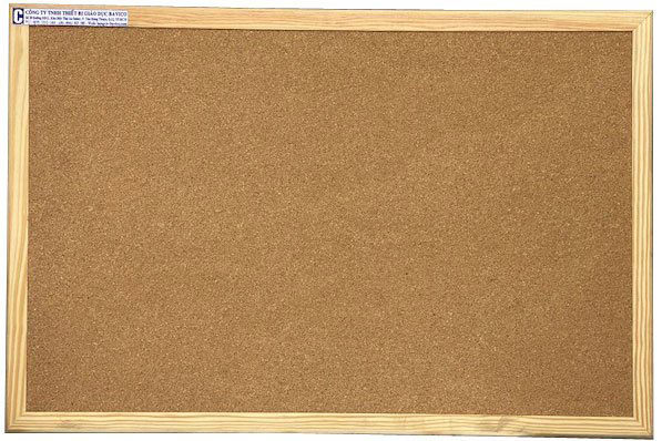 Bảng ghim hai mặt khung gỗ thông tự nhiên KT 60x80cm (xem thêm các cỡ khác)