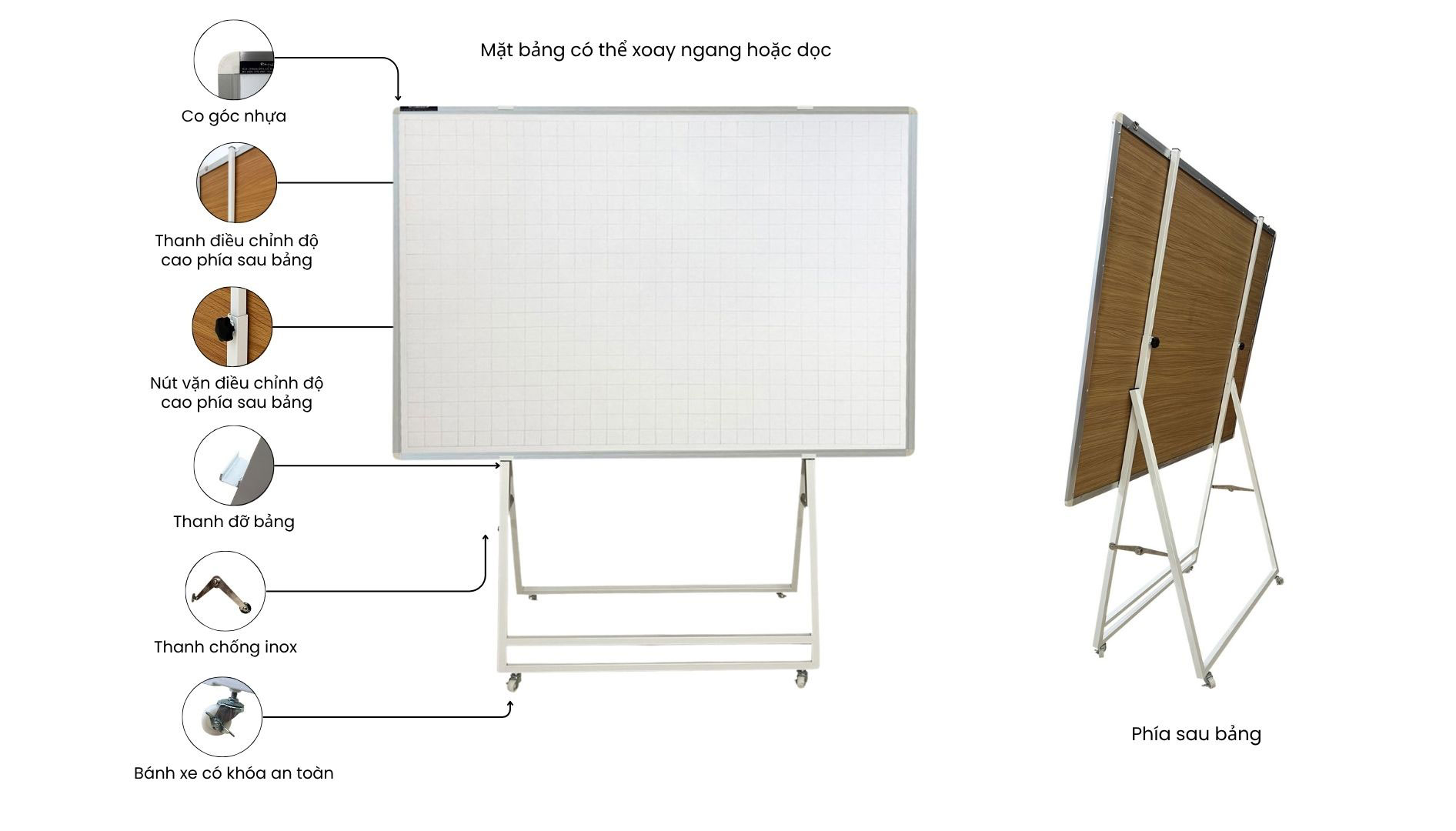 BẢNG CHÂN XẾP ĐA NĂNG VIẾT PHẤN HOẶC BÚT LÔNG CAO CẤP GREENLAM - Ảnh 6