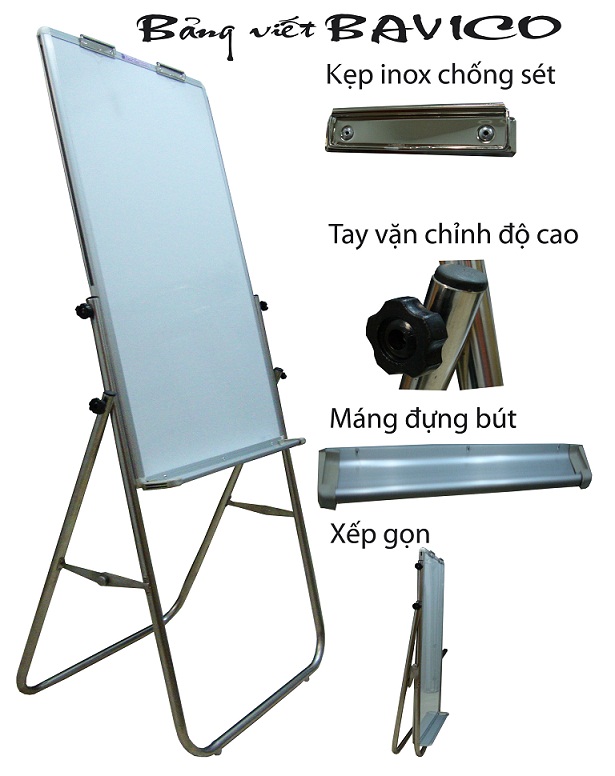 Bảng trắng văn phòng Flipchart Từ Hàn Quốc KT80x120cm ( Xem thêm kích thước khác) - Ảnh 2