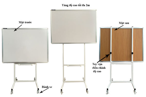 Bảng di động cao cấp có chân đa năng ( Mời xem chi tiết kích thước và mặt bảng tùy chọn) - Ảnh 3