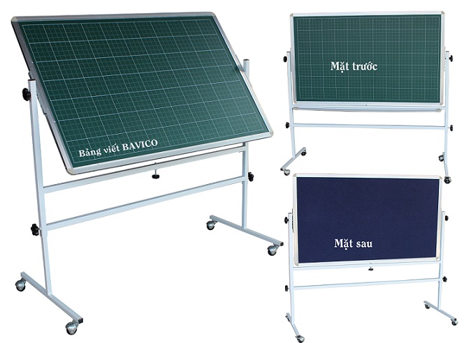 Bảng di động hai mặt viết phấn từ và bút lông từ Hàn Quốc KT 100x120cm - Ảnh 3
