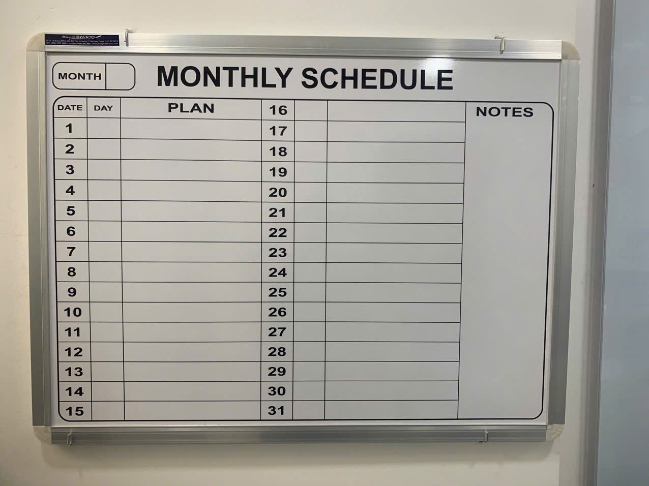 Bảng Mica thông báo - Ảnh 4