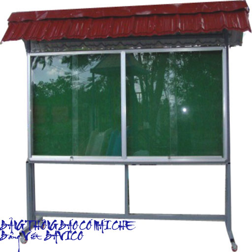 Bảng thông báo có mái che KT 120x240x6cm - Ảnh 2