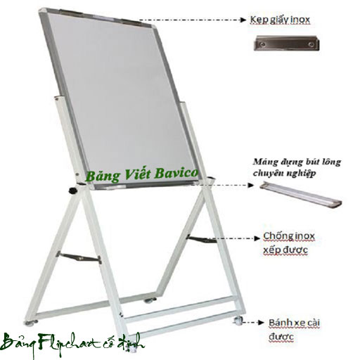 Bảng kẹp giấy A1- Flipchart cố định giá rẻ KT 60x100cm - Ảnh 2