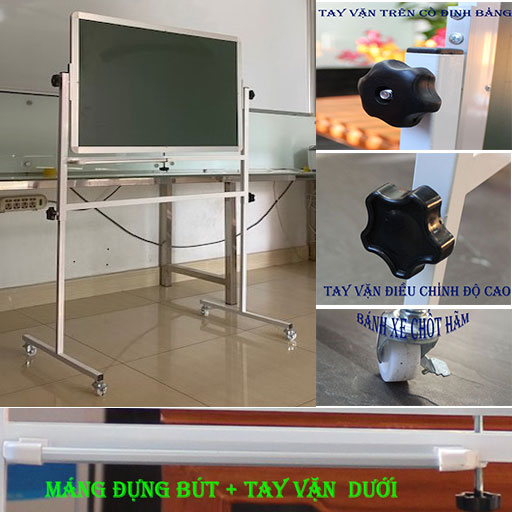 Bảng học sinh di động viết phấn cao cấp KT 60x80cm - Ảnh 2