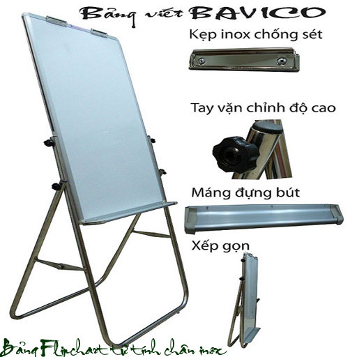 Bảng trắng từ flipchart viết bút lông kích thước 80x120cm (Click xem kích thước khác) - Ảnh 2