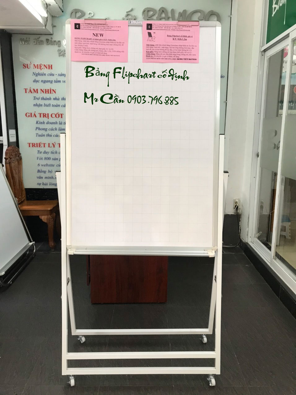 Bảng trắng flipchart cao cấp Ấn Độ 60x100cm (click xem thêm các kích thước khác trong mô tả sản phẩm bảng trắng flipchart) - Ảnh 2