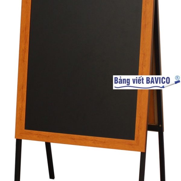 Bảng Menu cà phê 2 mặt khung gỗ 60x80