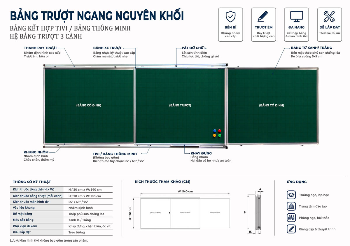 Bảng Trượt Ngang 3 Tấm 5 Sơ đồ bảng trượt ngang 3 tấm