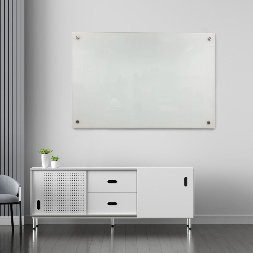 bảng kính ghép keo sữa