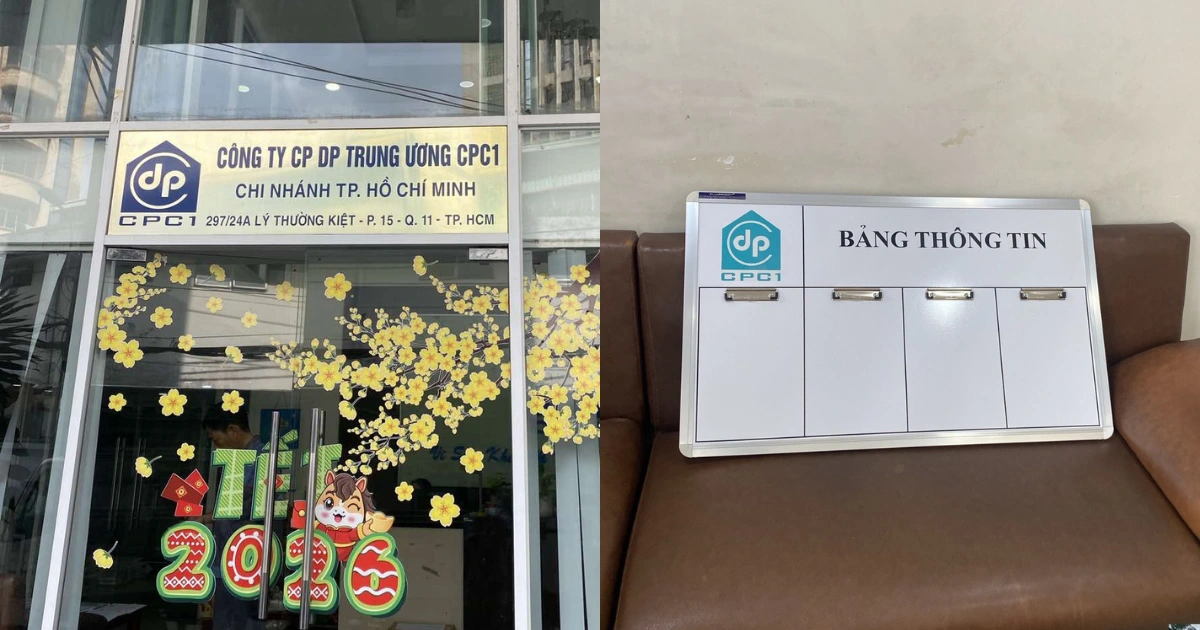 Ứng dụng bảng trắng in decal PP thiết kế theo yêu cầu tại Cty Dược Phẩm Trung Ương HCM 