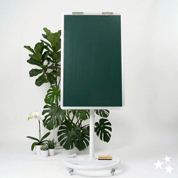 Bảng di động viết phấn chân Flipchart Plus