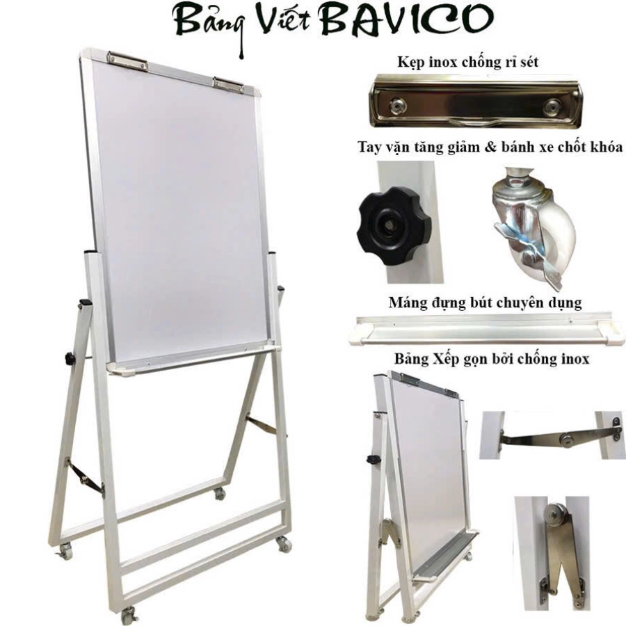 Bảng trắng mica chân di động tại quận 6 flipchart