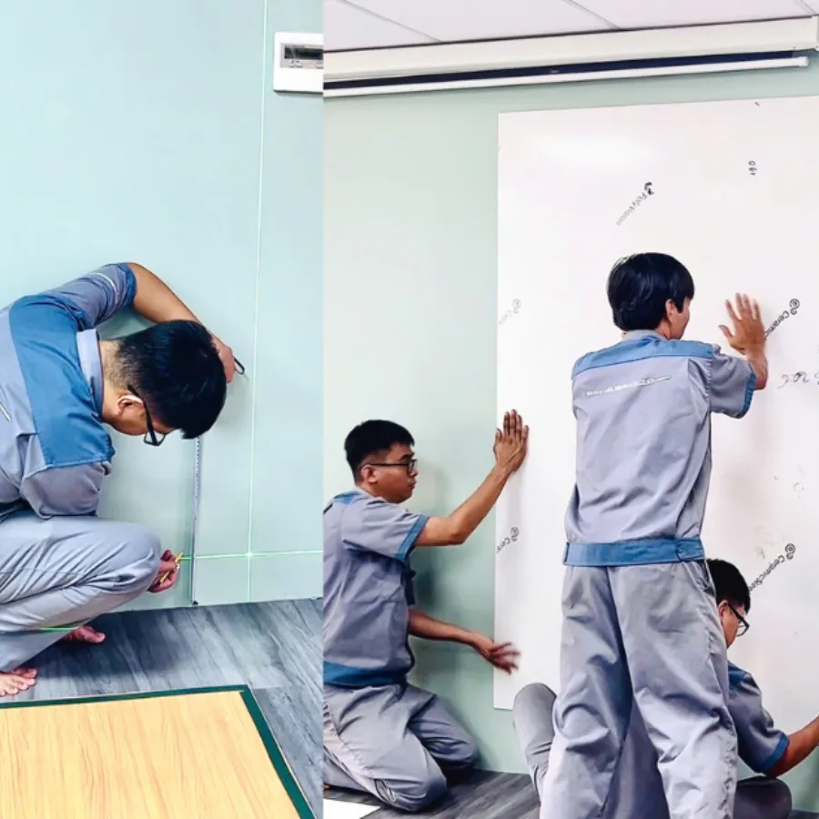 Bảng trắng treo tường đày đủ kích thước