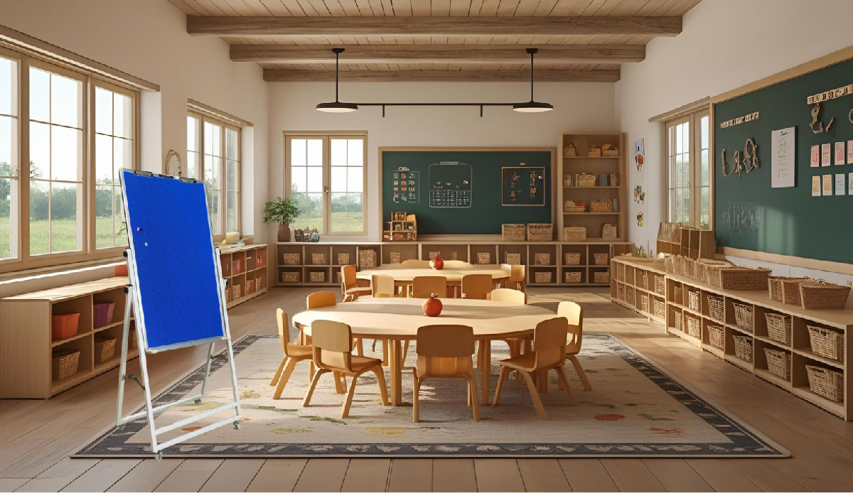 Bảng ghim tài liệu có chân xếp gọn