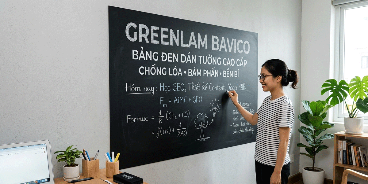 Bảng đen dán tường Greenlam