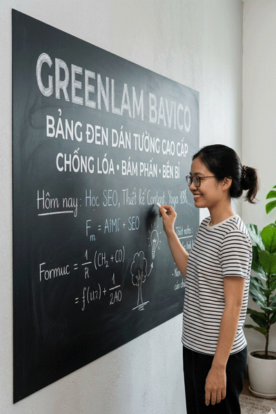 Bảng đen dán tường viết phấn