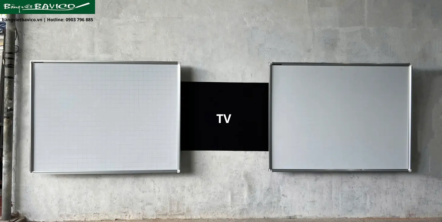 Bảng trượt ngang không ray 2 cánh thế hệ mới 4 Bảng trượt ngang không ray 2 cánh kết hợp TV thế hệ mới