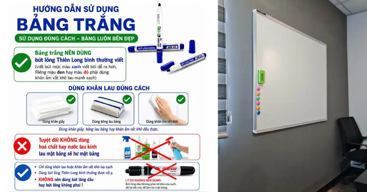 Hướng dẫn sử dụng bảng viết bút lông Quận 9