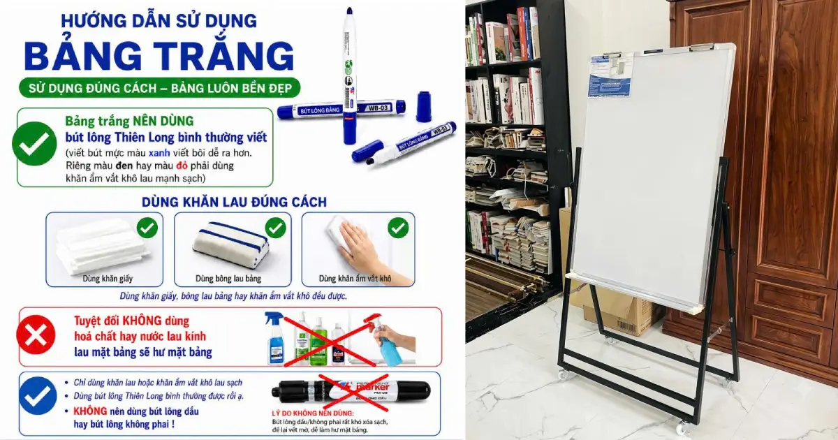 Hướng dẫn sữ dụng bảo quản bảng viết bút lông Quận 7