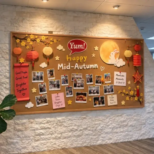 Bảng thông báo ghim bần khung gỗ