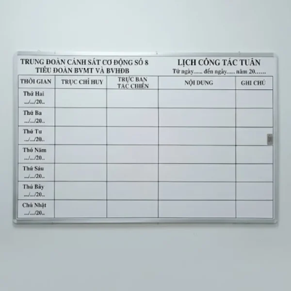 Bảng lịch công tác mica 80x120cm