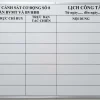 Bảng lịch công tác mica thiết kế theo yêu cầu