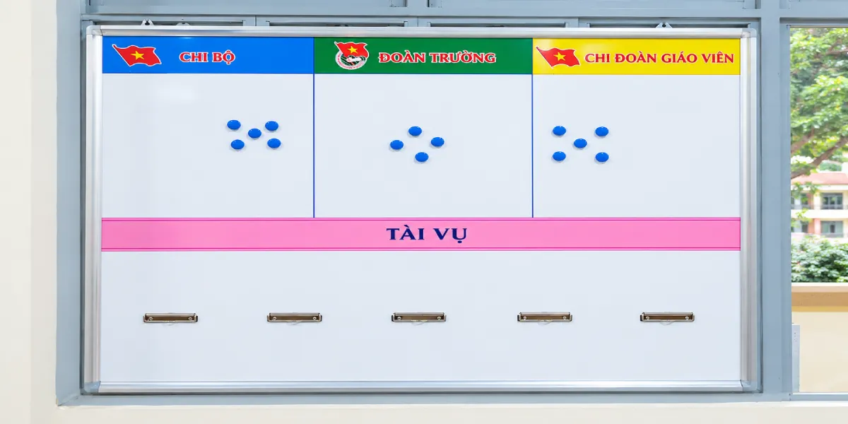 Bảng trắng in thông tin theo mẫu yêu cầu